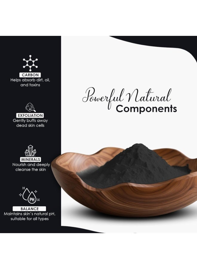 minature Mi Nature Activated Charcoal Powder | 227g(8Oz) | Pure & Natural | DIY Exfoliating Scrub, Face Mask & Teeth Powder | Herbal Cosmetic Use |For Homemade Use - Image 1