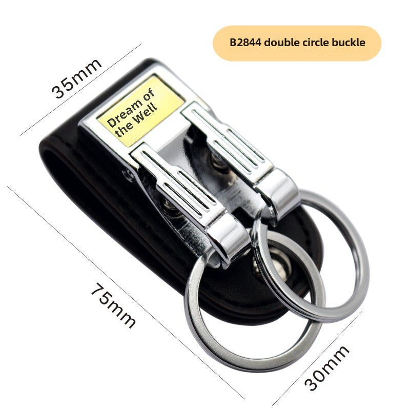 Generic Metal Keychain Double Ring Mens Belt Hook B2844 belt buckle [double ring]] 