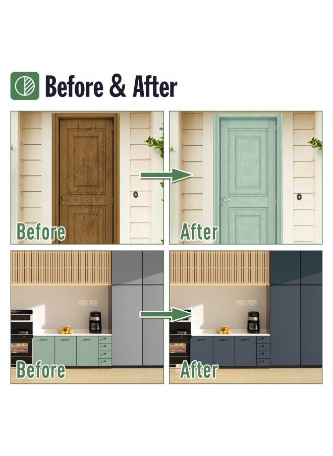 DWIL Matte Finish Furniture Paint - 32 Oz All-in-One Kit for Cabinets, Doors, Tables, and Dressers Refinishing - Water-Based, Non-Toxic & Odorless, Easy to Apply(White)-With Tools