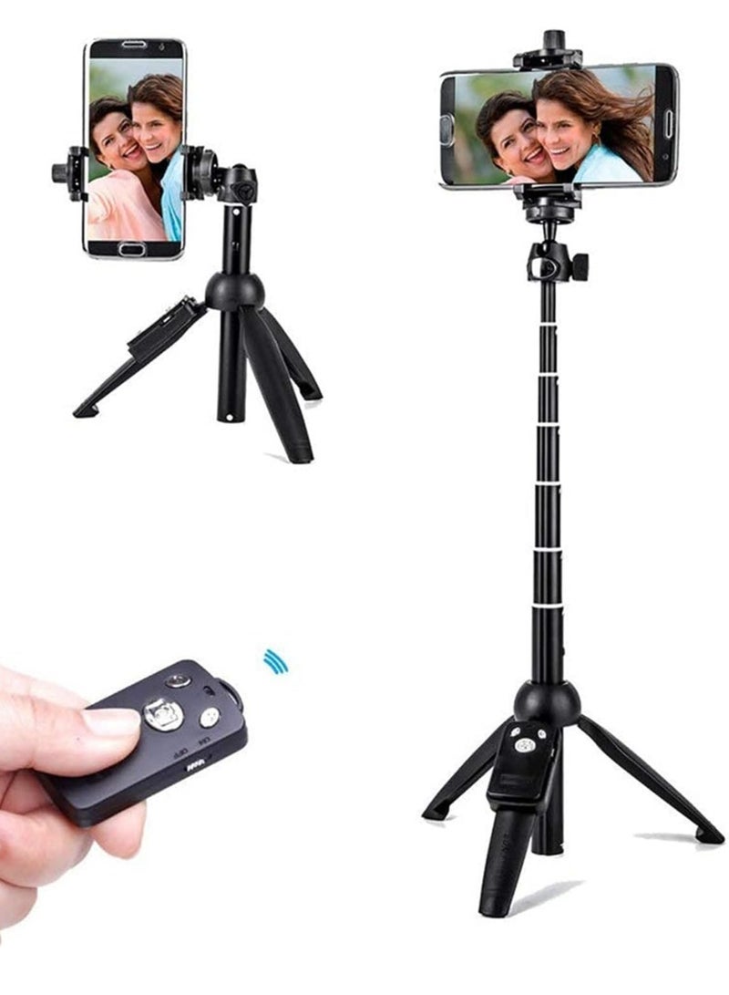 2-in-1 Mini Desktop Tripod Selfie Stick with Phone holder Remote Controller Max. Load 0.22kg for iPhone 7 7plus Xiaomi Samsung - Image 1