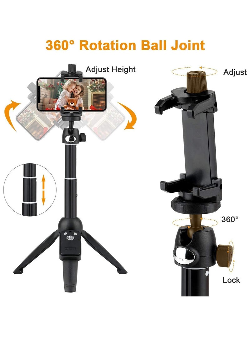 2-in-1 Mini Desktop Tripod Selfie Stick with Phone holder Remote Controller Max. Load 0.22kg for iPhone 7 7plus Xiaomi Samsung - Image 4