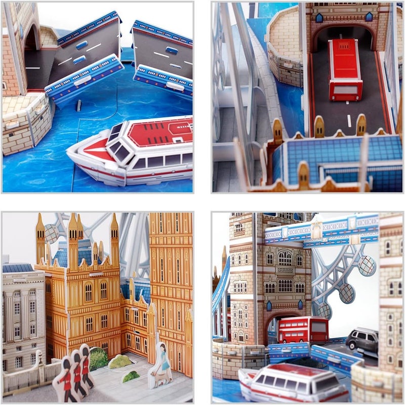 CubicFun Water rust proof 3D Puzzles City Line London 107 Pieces Daily life matching design - Image 3