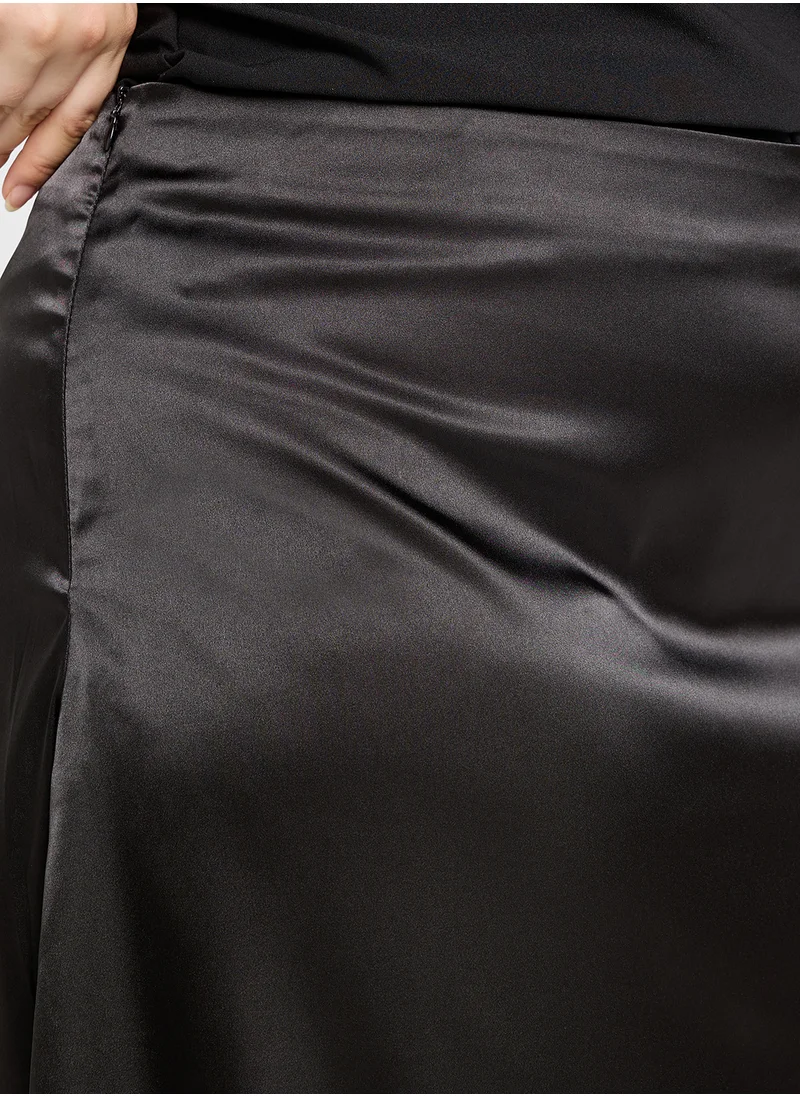 Ginger Plus Satin A Line Skirt