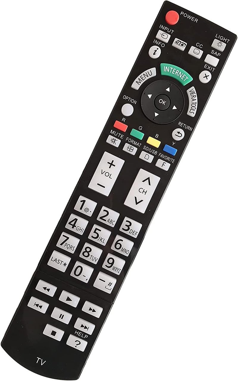BOMAZ Replacement Remote Controller for Panasonic TVs TC-P46G10 TC-P50GT30 TC-P50G20 TC-P60ST30 TC-60PS34 - Image 1