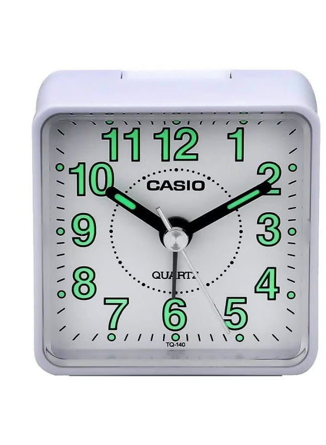كاسيو ساعة منبه للطاولة بعقارب TQ-140-7DF أبيض/أخضر 57×57×33 ملم - Image 1