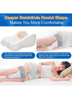 MVAQKLM  Real Knee Pillow for Side Sleepers Separates The Knees for More Comfort, Semicircle Round Shape Leg Pillows for Sleeping Promote Sleeping  - Image 3