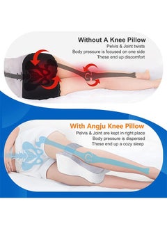 MVAQKLM  Real Knee Pillow for Side Sleepers Separates The Knees for More Comfort, Semicircle Round Shape Leg Pillows for Sleeping Promote Sleeping  - Image 4