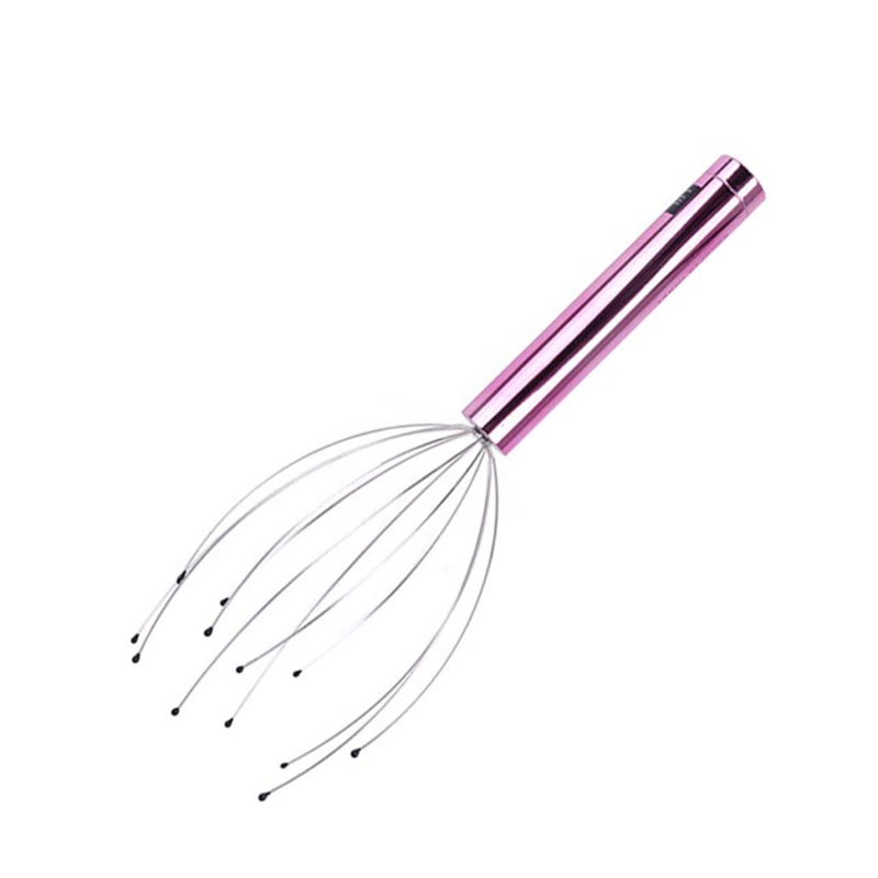 Scalp Massager Rose Red Battery-Powered Strength-Saving - Wide Coverage Instant Headache Relief Ergonomic Design for Stress Relax Self Massage Gift Giving - Image 2