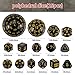 CiaraQ DND Polyhedral Dice Set 15pcs D4D100 Game Dice with Dice Bag for Dungeons and Dragons Role Playing Table Games Black Yellow - Image 4