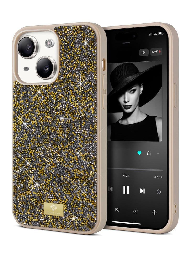 Case For iPhone 13/iPhone 14 Case Glitter, Sparkle Diamond Crystal Bling Case with Bling, Ultra Thin Lightweight Full Body Shockproof Anti-Scratch Protective Cover