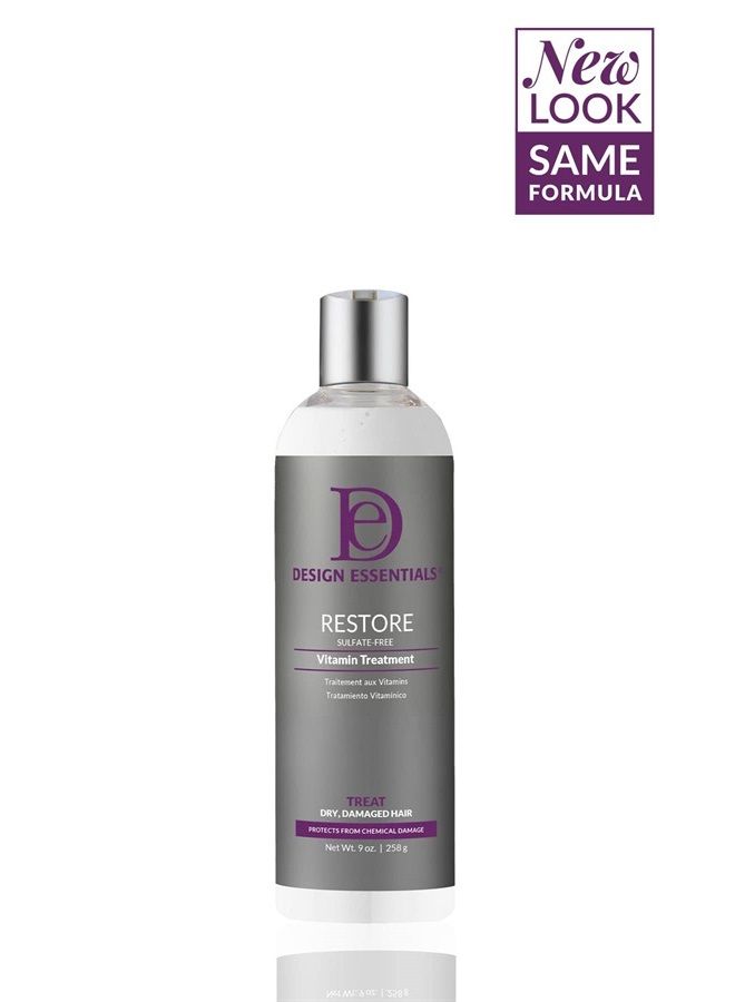 Design Essentials Restore Vitamin Treatment for Natural Dry Damaged Hair, White, 8 Fl Oz - Image 2
