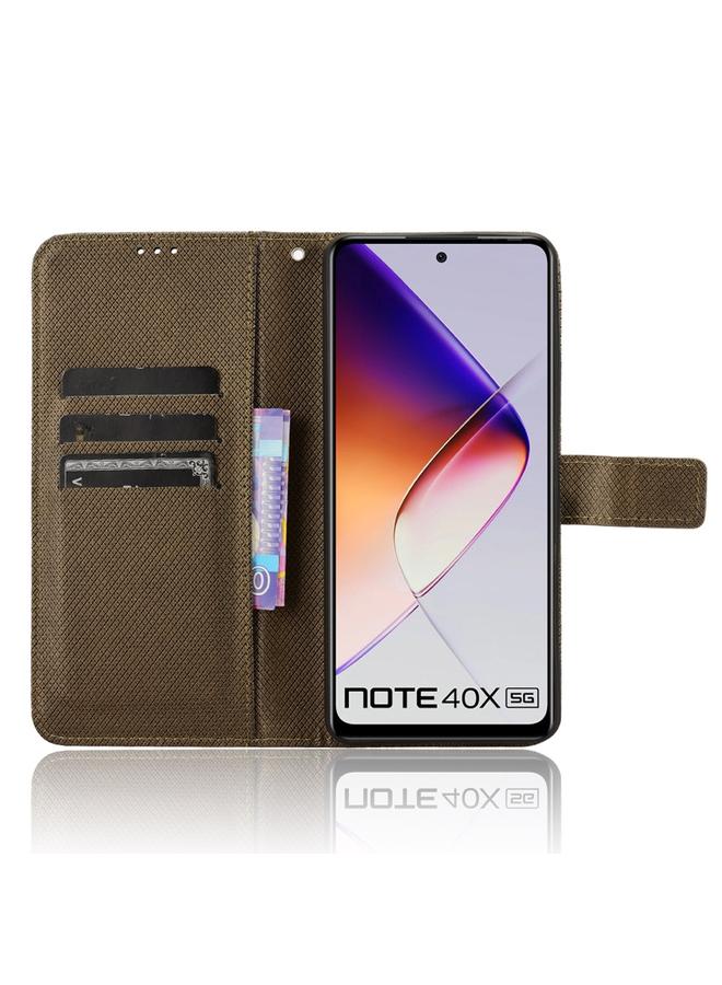 زبون جراب لهاتف Infinix Note 40X 5G مصنوع من الجلد بتصميم ماسي - Image 4