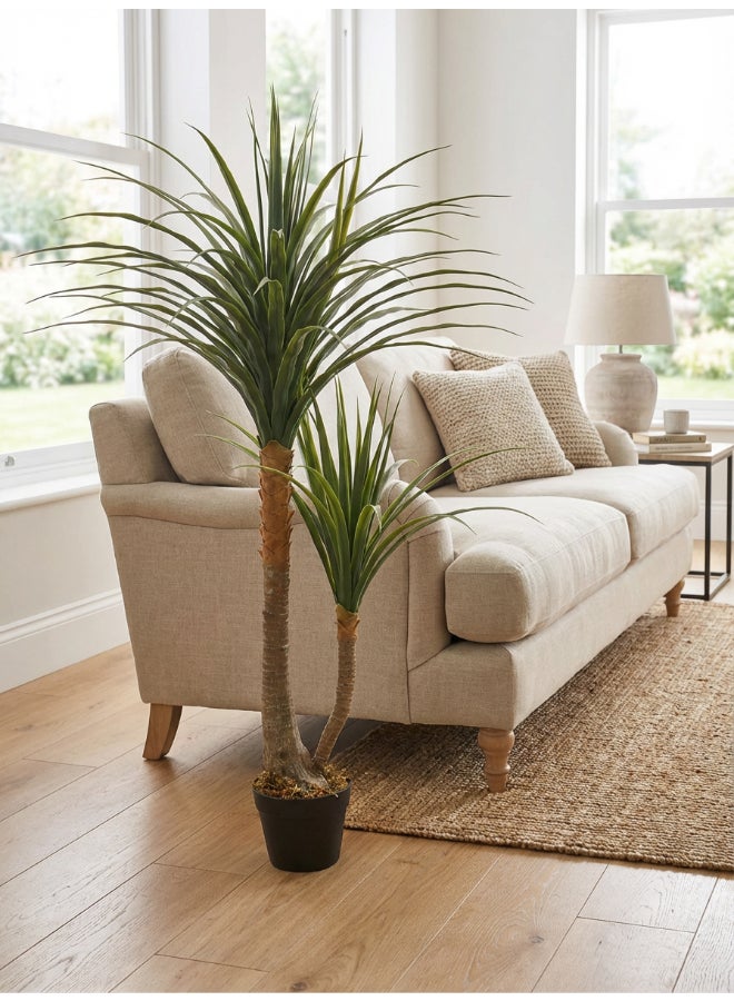 ايست من نون شجرة يوكّا الاصطناعية بارتفاع 120 سم (4 قدم) مع وعاء | نبات أرضي بتصميم وملمس واقعي - أخضر | شجرة بت texture طبيعي زخرفي للمنزل، غرفة المعيشة، غرفة الدراسة ومساحات المكتب - Image 1