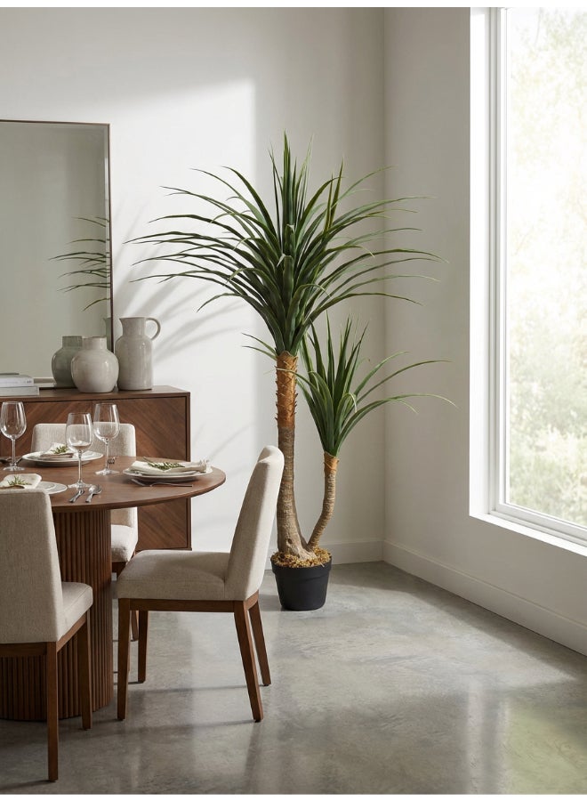 ايست من نون شجرة يوكّا الاصطناعية بارتفاع 120 سم (4 قدم) مع وعاء | نبات أرضي بتصميم وملمس واقعي - أخضر | شجرة بت texture طبيعي زخرفي للمنزل، غرفة المعيشة، غرفة الدراسة ومساحات المكتب - Image 4