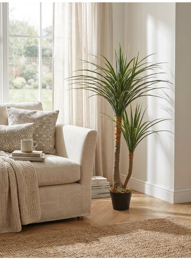 ايست من نون شجرة يوكّا الاصطناعية بارتفاع 120 سم (4 قدم) مع وعاء | نبات أرضي بتصميم وملمس واقعي - أخضر | شجرة بت texture طبيعي زخرفي للمنزل، غرفة المعيشة، غرفة الدراسة ومساحات المكتب - Image 3