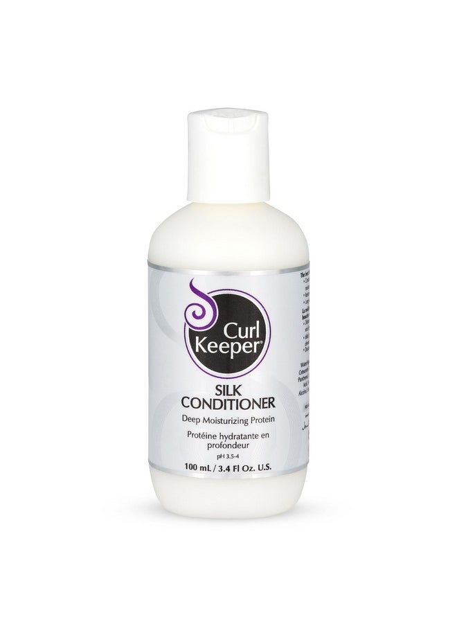 Curl Keeper Silk Conditioner For Curly Hair, 3.38 Fl Oz - Deep Moisturizing & Cleansing Daily Hair Conditioner With Silk Amino Acids For All Curl Types - Water Based Conditioner For Men & Women  - Image 1