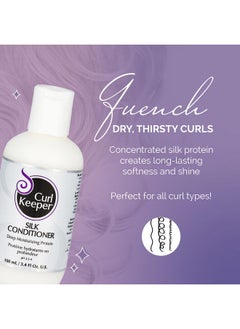 Curl Keeper Silk Conditioner For Curly Hair, 3.38 Fl Oz - Deep Moisturizing & Cleansing Daily Hair Conditioner With Silk Amino Acids For All Curl Types - Water Based Conditioner For Men & Women  - Image 2