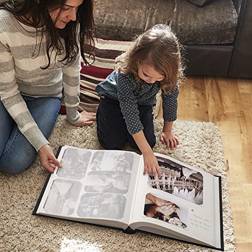 Pssoss Large DIY Scrapbook Photo Album 100 pages with Writing Space for 3x5 4x6 5x7 6x8 8x10 Pictures for Baby Wedding Family Children Anniversary Photo Album (Beige) - Image 4