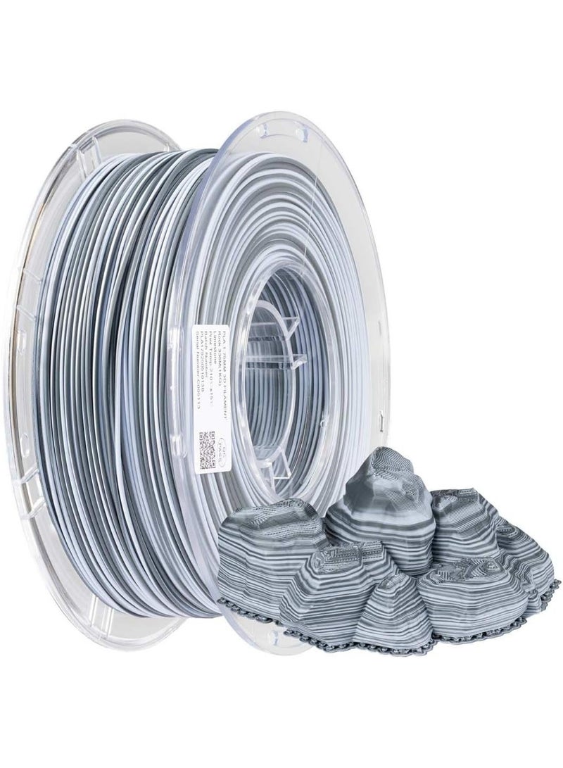 robotgcc PLA Stone Marble Grey Blue 1.75mm 3D Printing Material 1KG Spool for FDM 3D Printer, Stone Texture 3D Printing Material with Matte Marble Finish, Natural Rock Effect 3D Printing Material, Smooth Extrusion, Stable Feeding, Consistent Diameter ±0.02mm, Low Warping, Strong Layer Adhesion, High Precision 3D Printing Material for Architectural Models, Sculptures, Terrain Models, Decorative Design, Artistic Creation, Display Prototypes, Professional Black Grey Blue Stone Style Compatible with Most FDM 3D Printers - Image 1