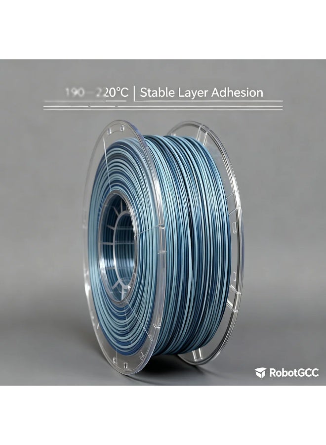 robotgcc PLA Stone Marble Grey Blue 1.75mm 3D Printing Material 1KG Spool for FDM 3D Printer, Stone Texture 3D Printing Material with Matte Marble Finish, Natural Rock Effect 3D Printing Material, Smooth Extrusion, Stable Feeding, Consistent Diameter ±0.02mm, Low Warping, Strong Layer Adhesion, High Precision 3D Printing Material for Architectural Models, Sculptures, Terrain Models, Decorative Design, Artistic Creation, Display Prototypes, Professional Black Grey Blue Stone Style Compatible with Most FDM 3D Printers - Image 3