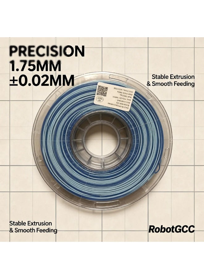 robotgcc PLA Stone Marble Grey Blue 1.75mm 3D Printing Material 1KG Spool for FDM 3D Printer, Stone Texture 3D Printing Material with Matte Marble Finish, Natural Rock Effect 3D Printing Material, Smooth Extrusion, Stable Feeding, Consistent Diameter ±0.02mm, Low Warping, Strong Layer Adhesion, High Precision 3D Printing Material for Architectural Models, Sculptures, Terrain Models, Decorative Design, Artistic Creation, Display Prototypes, Professional Black Grey Blue Stone Style Compatible with Most FDM 3D Printers - Image 4