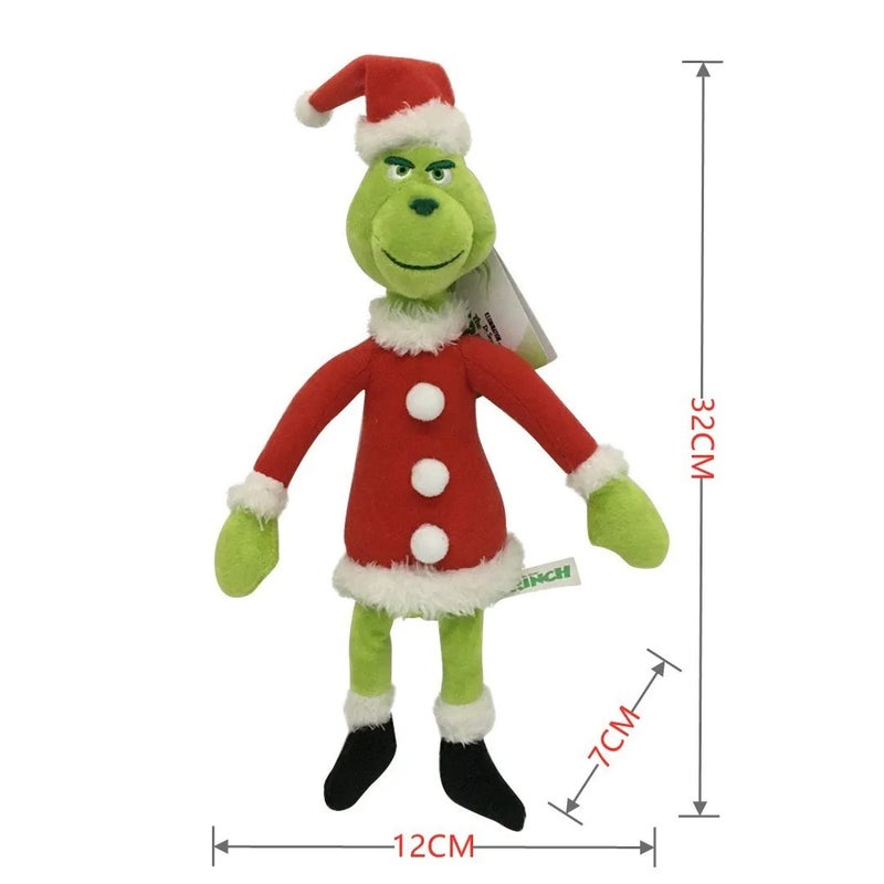 Y&D Stuffed Toy Cheap Price 12" Christmas Green Monster Doll Maker Elf Kids Funny New Year Gifts Grinch Plush - Image 1
