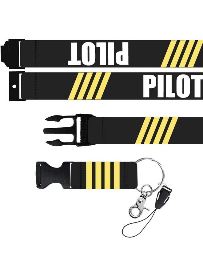 ALAMSCN Key Lanyard Keychain Id Badge Holder Detachable Neck Strap Safety Lanyards (Pilot *3) - Image 3