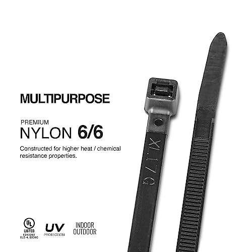 TR Industrial Multi-Purpose UV Resistant Black Cable Ties, 8 inches, 100 Pack - Image 3