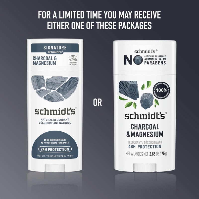 Schmidt's Aluminum-Free Vegan Deodorant Charcoal & Magnesium with 24 Hour Odor Protection, for Women and Men, Natural Ingredients, Cruelty-Free, 2.65 oz - Image 3