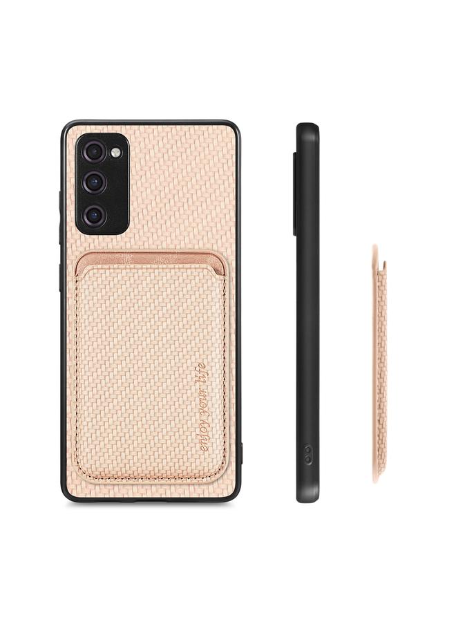 S-TOP Case For Samsung Galaxy S20 FE Carbon Fiber Leather Card Magsafe Magnetic Phone Case - Image 2