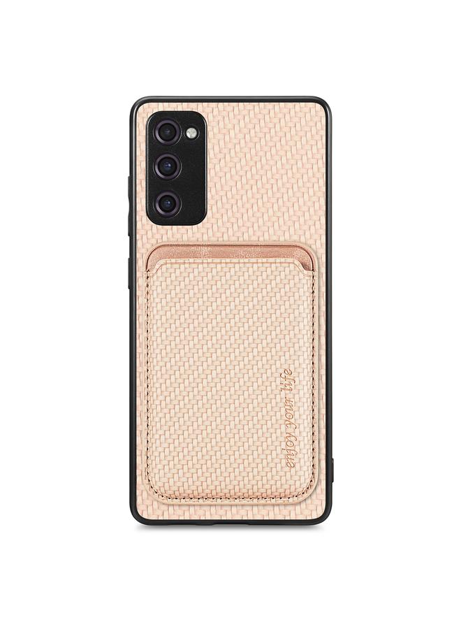 S-TOP Case For Samsung Galaxy S20 FE Carbon Fiber Leather Card Magsafe Magnetic Phone Case - Image 1