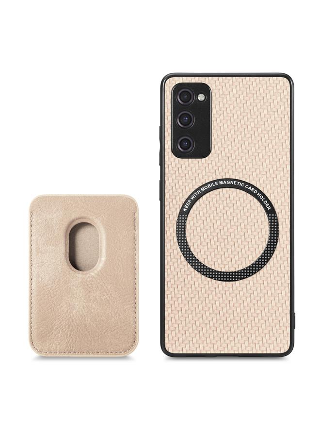 S-TOP Case For Samsung Galaxy S20 FE Carbon Fiber Leather Card Magsafe Magnetic Phone Case - Image 3