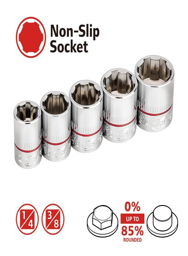 Ingersoll Rand Hand Tools Ingersoll Rand 9 Piece Tech Solutions Metric Non-Slip Socket Set, Sizes: 8-19mm, Patented Twist Design for Tighter Grip as Sockets Turn, with Thermoform Organizer Tray - 752039X - Image 2