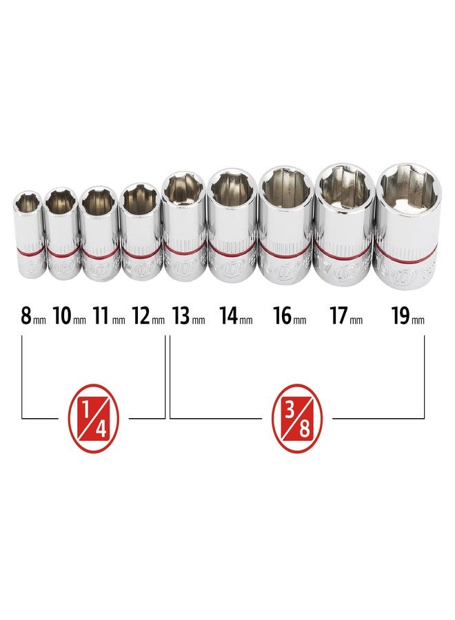 Ingersoll Rand Hand Tools Ingersoll Rand 9 Piece Tech Solutions Metric Non-Slip Socket Set, Sizes: 8-19mm, Patented Twist Design for Tighter Grip as Sockets Turn, with Thermoform Organizer Tray - 752039X - Image 3