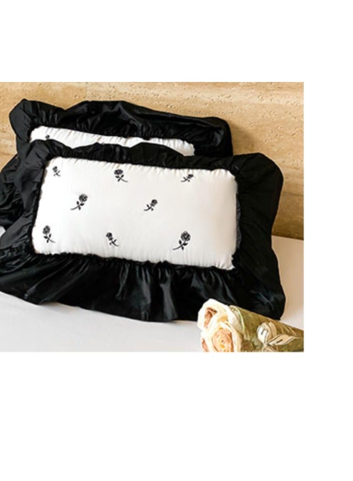 Bed Sheet Style — French High-End 60 Thread Pure Cotton Embroidered Bedding Four Piece Set - Image 3