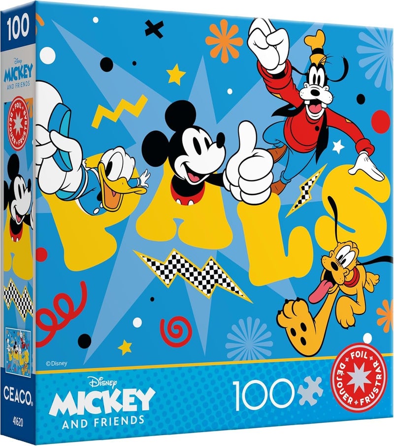 Ceaco Disney Mickey and Friends Mickey and Pals Foil Puzzle 100 Piece Jigsaw Puzzle - Image 3