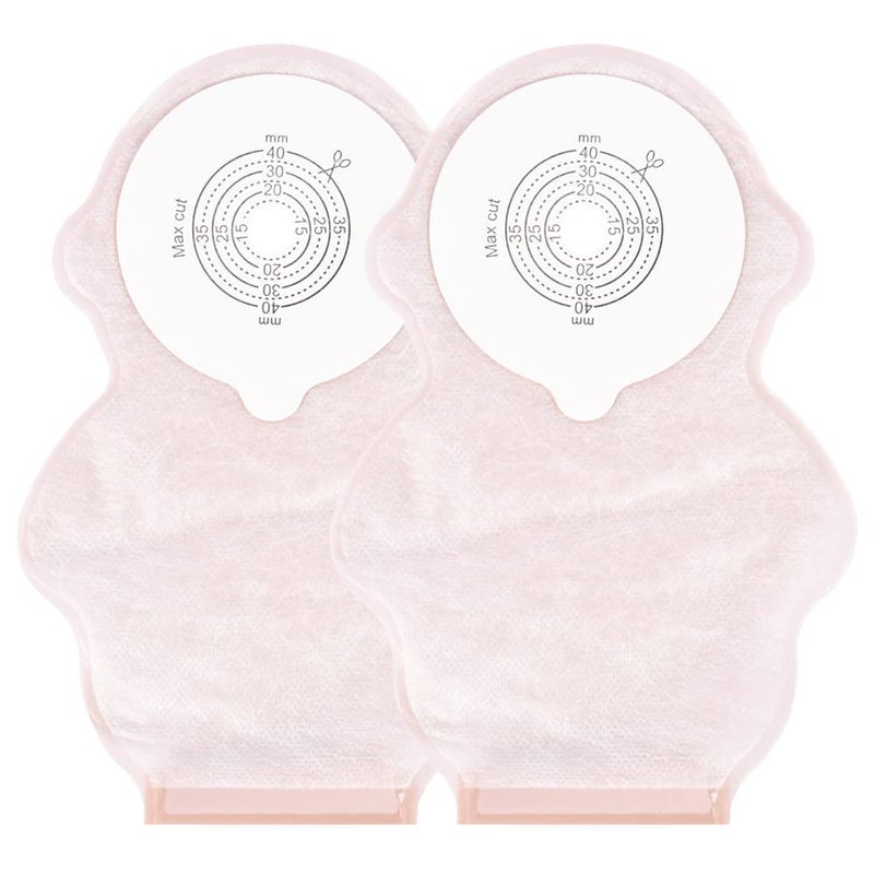 ovand 20pcs Kids Colostomy Bag Stoma Bag Disposable Children Drainable Ostomy Bag with Hook Loop Closure Baby Feces Collection Fistula Bag for Surgery Stoma Care 