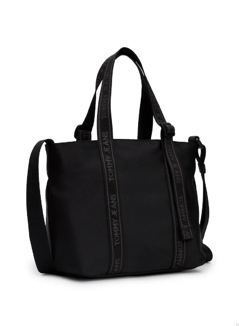 TOMMY JEANS Women's Essential Daily Mini Tote Bag - Polyester, Black