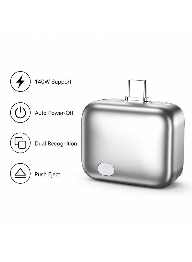 140W Type-C Charging Protection Adapter – Auto Power-Off USB-C Plug with Dual Current Recognition - Image 1