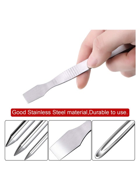 6-Piece Paracord Stitching Set - Silvery Lacing Needles in 6 Sizes, Paracord FID & Smoothing Tool for Leathercraft and DIY Projects