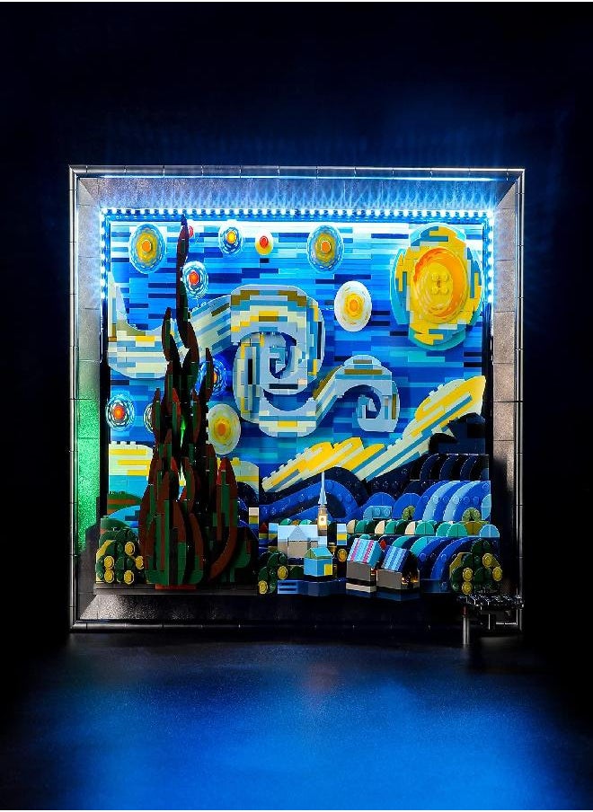 BRIKSMAX BRIKSMAX Led Lighting Kit for LEGO-21333 Vincent Van Gogh - The Starry Night - Compatible with Lego Ideas Building Blocks Model- Not Include The Lego Set(Remote-Control Version)  - Image 1