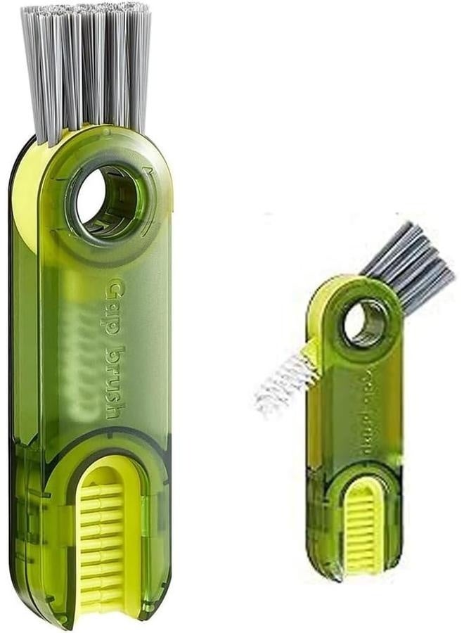 Multifunctional Cleaning Brush 3-in-1 Set –U Shapd Silicon Cleaner For Cup Lid, Straw, Bottle, Groove & Keyboard Cleaner, Ideal for Water Bottles, Windows, Crevices & Tight Spaces-Green - Image 1