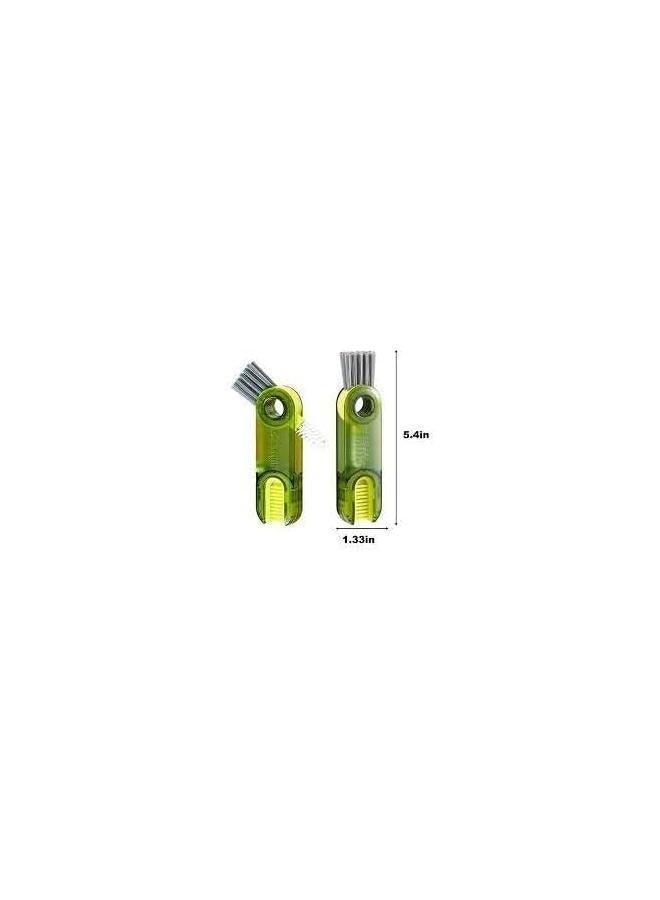 Multifunctional Cleaning Brush 3-in-1 Set –U Shapd Silicon Cleaner For Cup Lid, Straw, Bottle, Groove & Keyboard Cleaner, Ideal for Water Bottles, Windows, Crevices & Tight Spaces-Green - Image 3