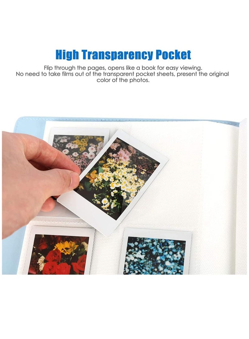 NANAO Pieces Of Moment Mini Book Album 256 Pockets Photo Album for Fujifilm Instax Mini 11 90 70 50S 26 25 9 8+ 8 7S Instant Camera Blue  - Image 3