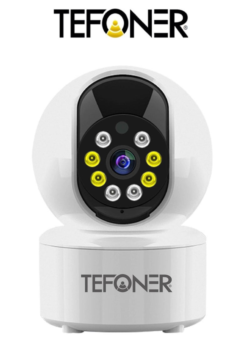 تيفونر كاميرات مراقبه منزليه بدقة 1080 FULL HD. كاميرا مراقبة اطفال بدوران 360 درجة. كاميرا مراقبه بخاصية تسجيل الصوت. كاميرا مراقبة منزلية لاسلكية تربط بالواي فاي بتطبيق للهاتف عن بعد. كامره مراقبه صغيره للمنزل برؤية ليلية. - Image 1