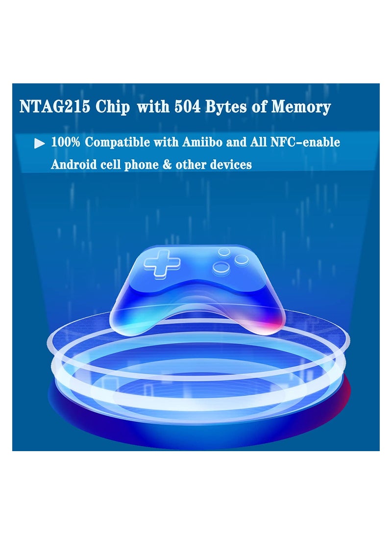 12 قطعة بطاقة NFC التسمية NTAG215 البلاستيكية ، فارغة يمكن طباعة بطاقة NFC NTAG215 ، بطاقة حجم ISO ، 504 بايت ذاكرة متوافقة مع Tagmo ، ومناسبة لجميع الهواتف التي تدعم NFC - Image 3