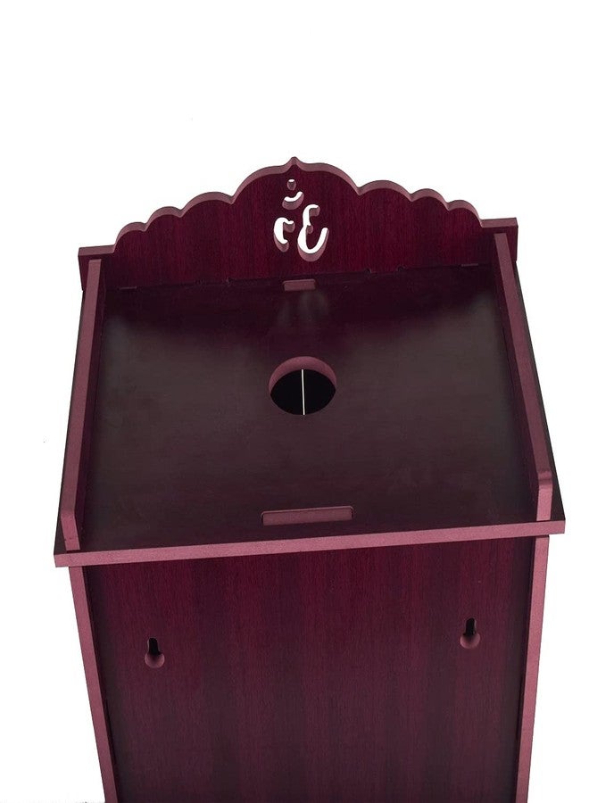 Lyrics Creation Beautiful MDF Wooden Temple,Home Temple, Pooja Mandir, Wall Hanging and Table Top Home Mandir Temple, Home Decor Beautiful Wooden Temple, Dark Brown (43*23*19 cm) (Light Brown) - Image 5