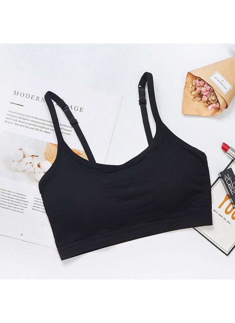 Generic - Wire-Free Integrated Chest Pad Tube Top Vest Anti-Sagging Underwear for Teen Girls Breathable Sweat-Absorbent Comfortable White - Image 1