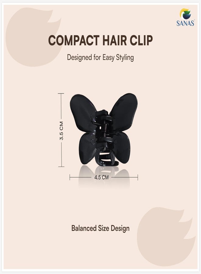 Sanas Hair Clips For Girls (4Pcs) Butterfly Clutchers For Hair Clips For Women Stylish Fashion Accessories For Girls Teenage Small Claw Clips For Women Aesthetic Claw Clip (4Pcs) (Versatile 4 Shades) - Image 2