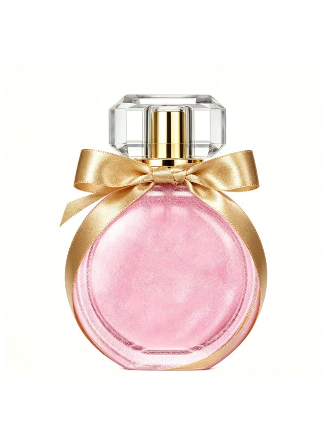 Luxury Pink Silk Musk Women's Eau de Parfum 50 ml, Floral Fruity Long-Lasting Pheromones Perfumes for Women, Perfect Eid & Festive Date Night Gift - Image 1